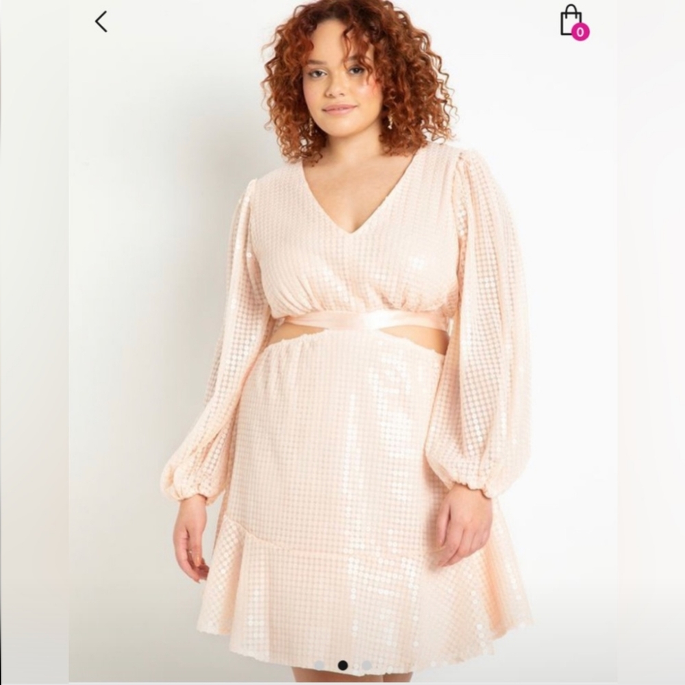 Eloquii cut out sequin midi dress